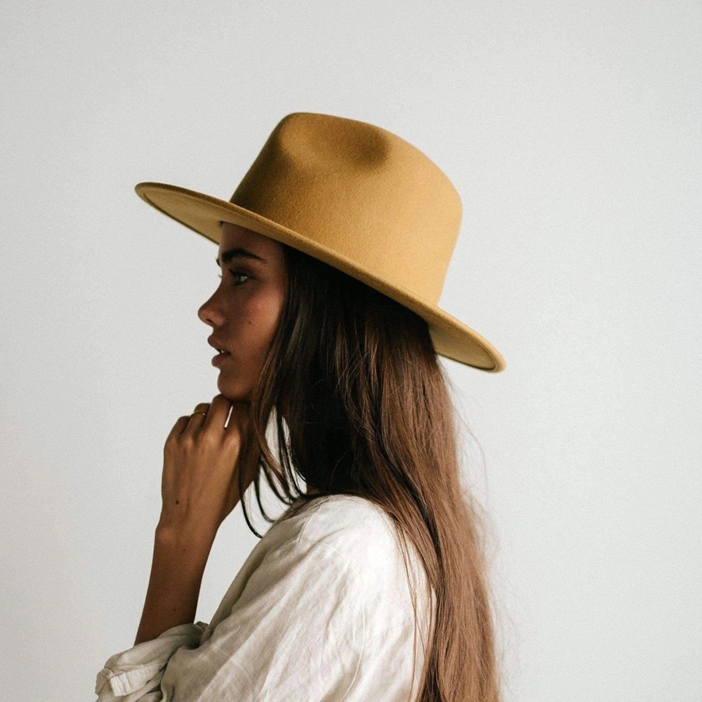 Gigi pip Wes fedora s/m 57 color mustard